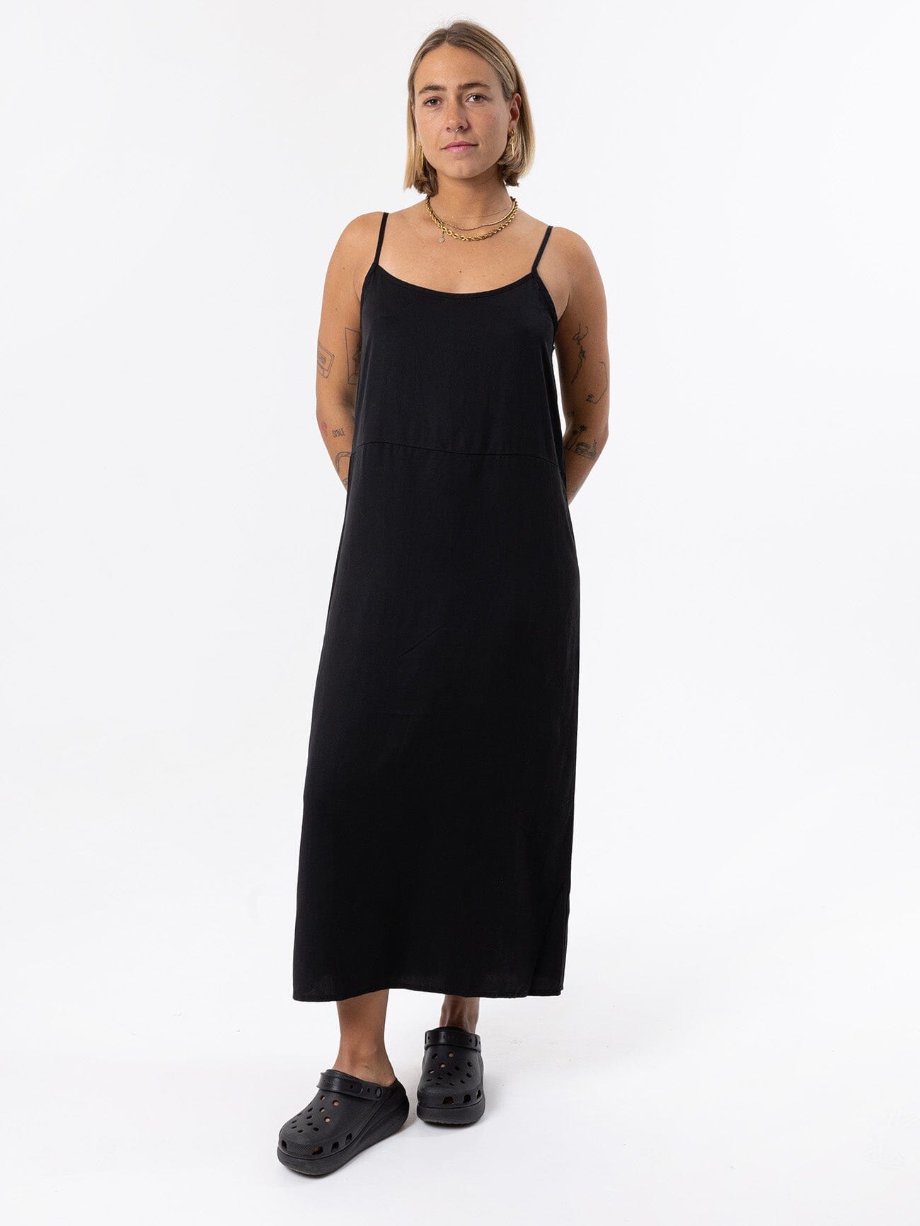 Breezy Slip Dress - Black