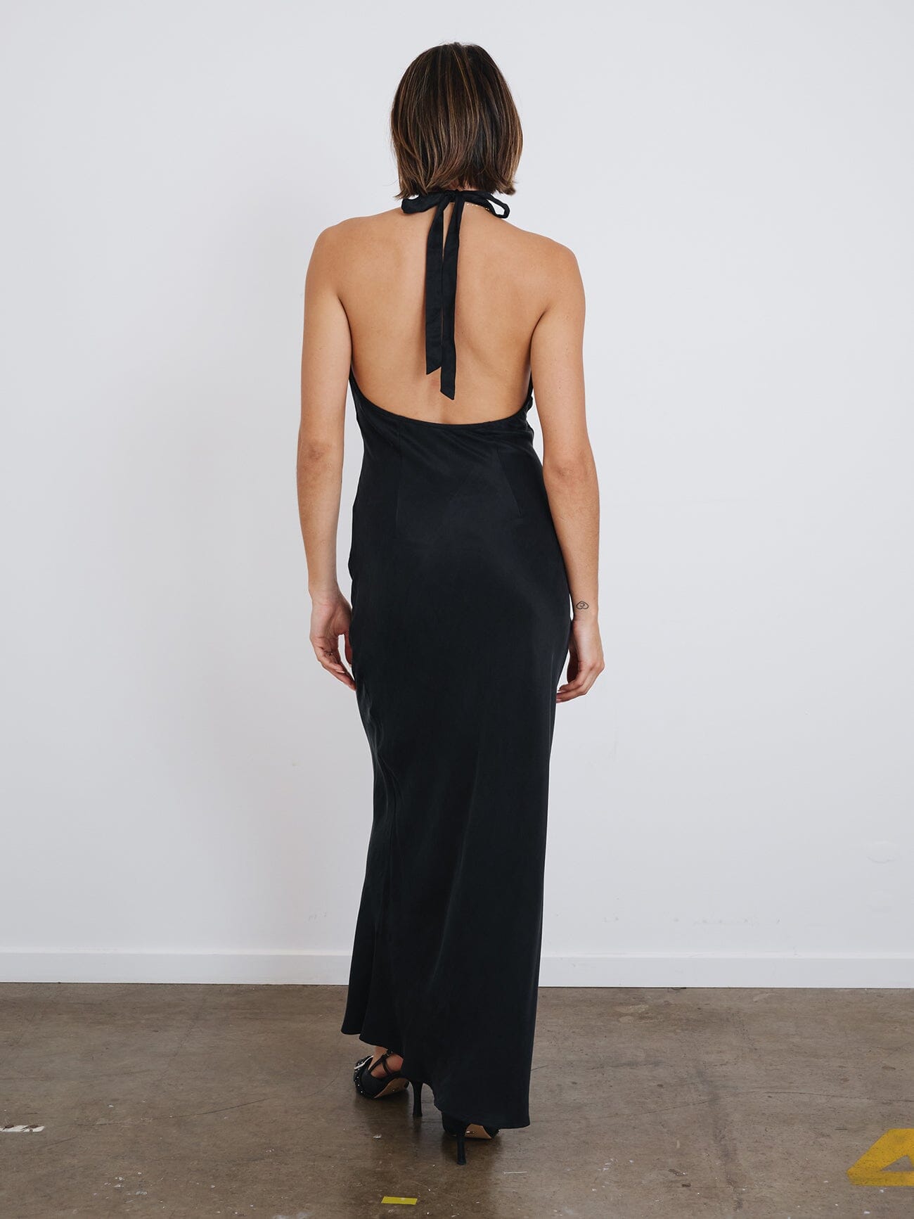 Maeve Halter Maxi Dress - Black