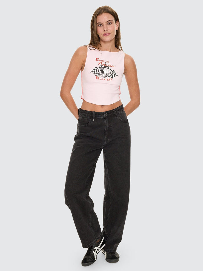 Burnout Tank - Pink Tulle