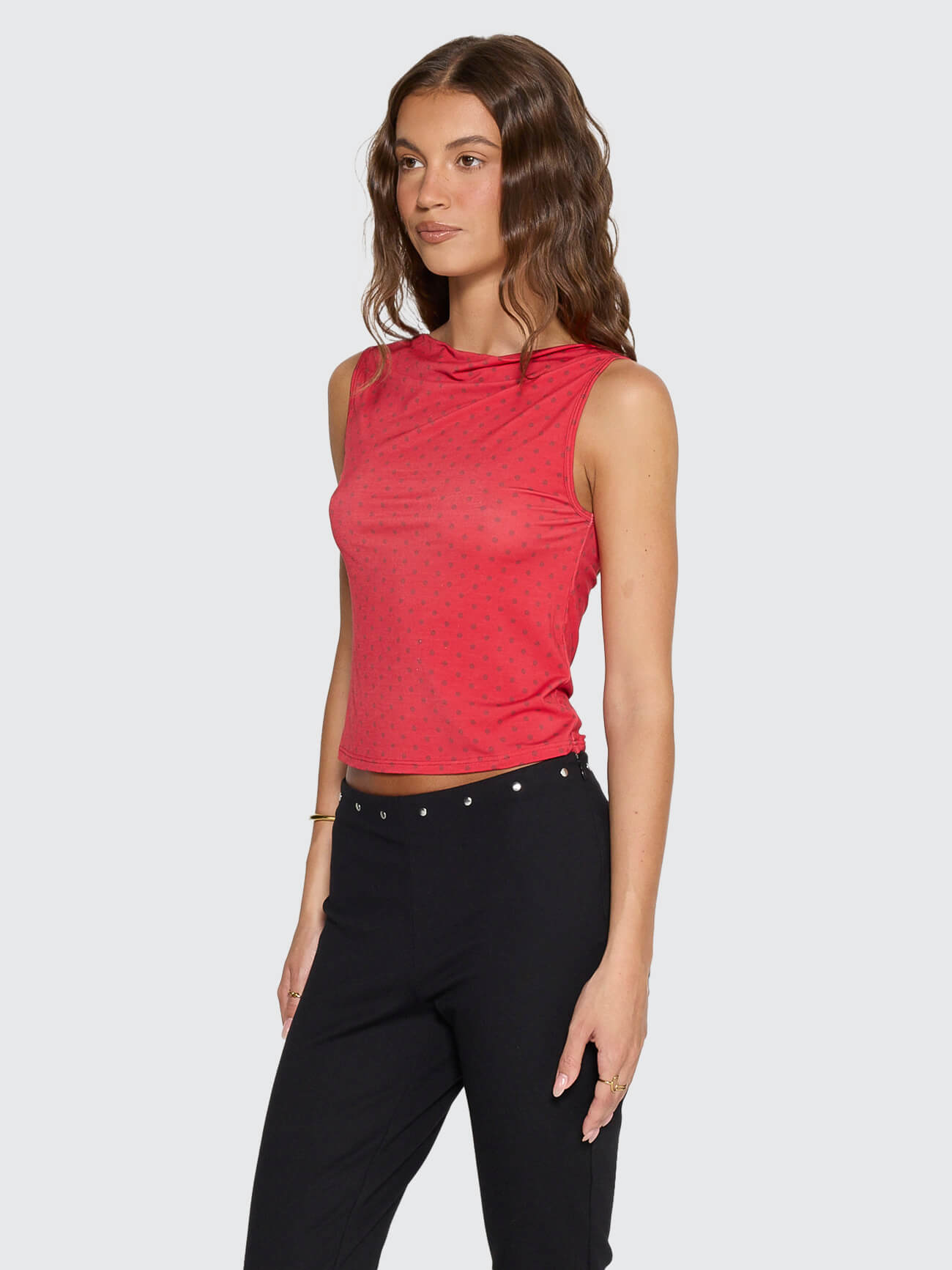 New Romance Tank - Red Polka Dot 4