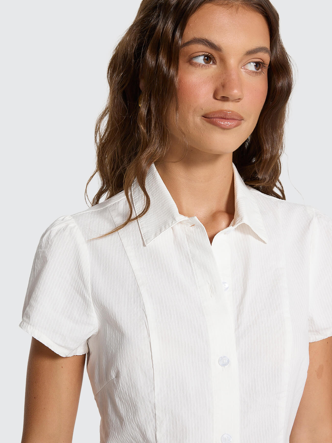 Jenni Short Sleeve Shirt - White 4