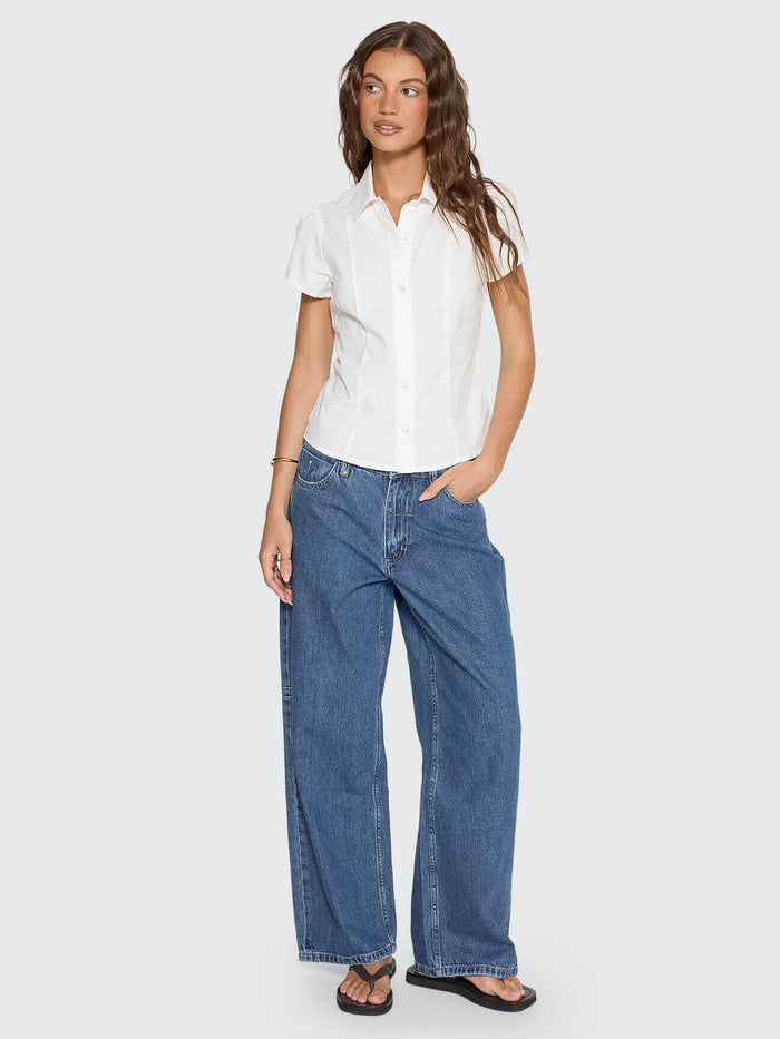 Jenni Short Sleeve Shirt - White 4