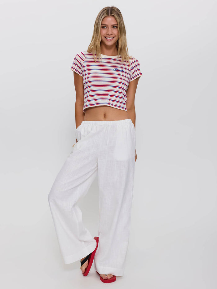 Lettie Elastic Pant - White 4