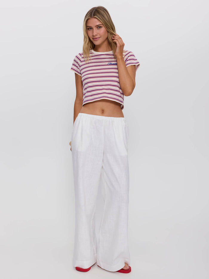 Lettie Elastic Pant - White 4