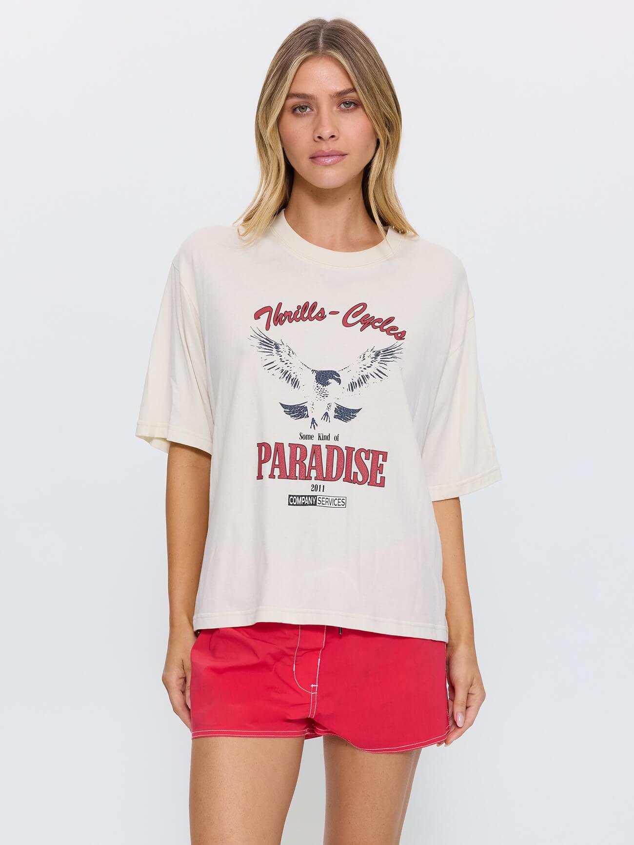 Get The Horns Square Tee - Heritage White 4