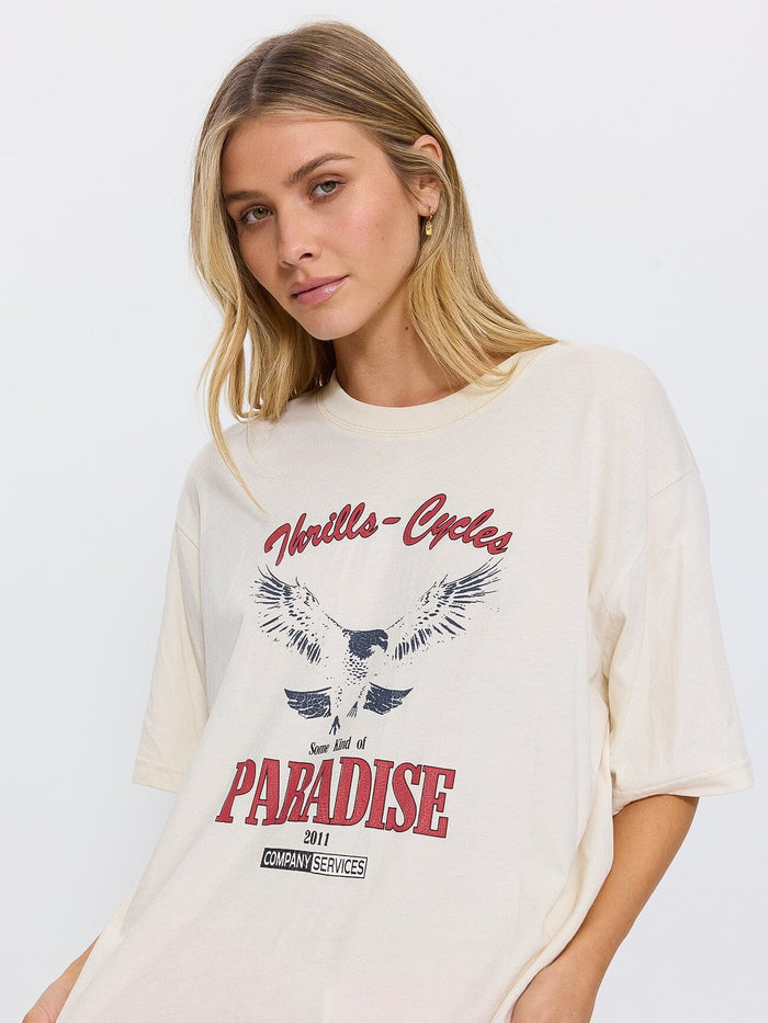 Get The Horns Square Tee - Heritage White