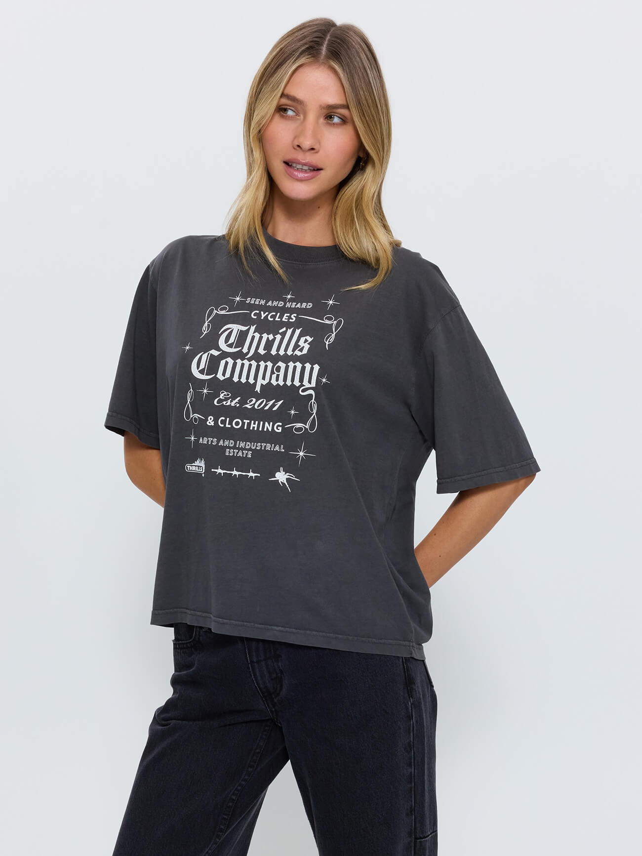 High Vis Square Tee - Merch Black 4