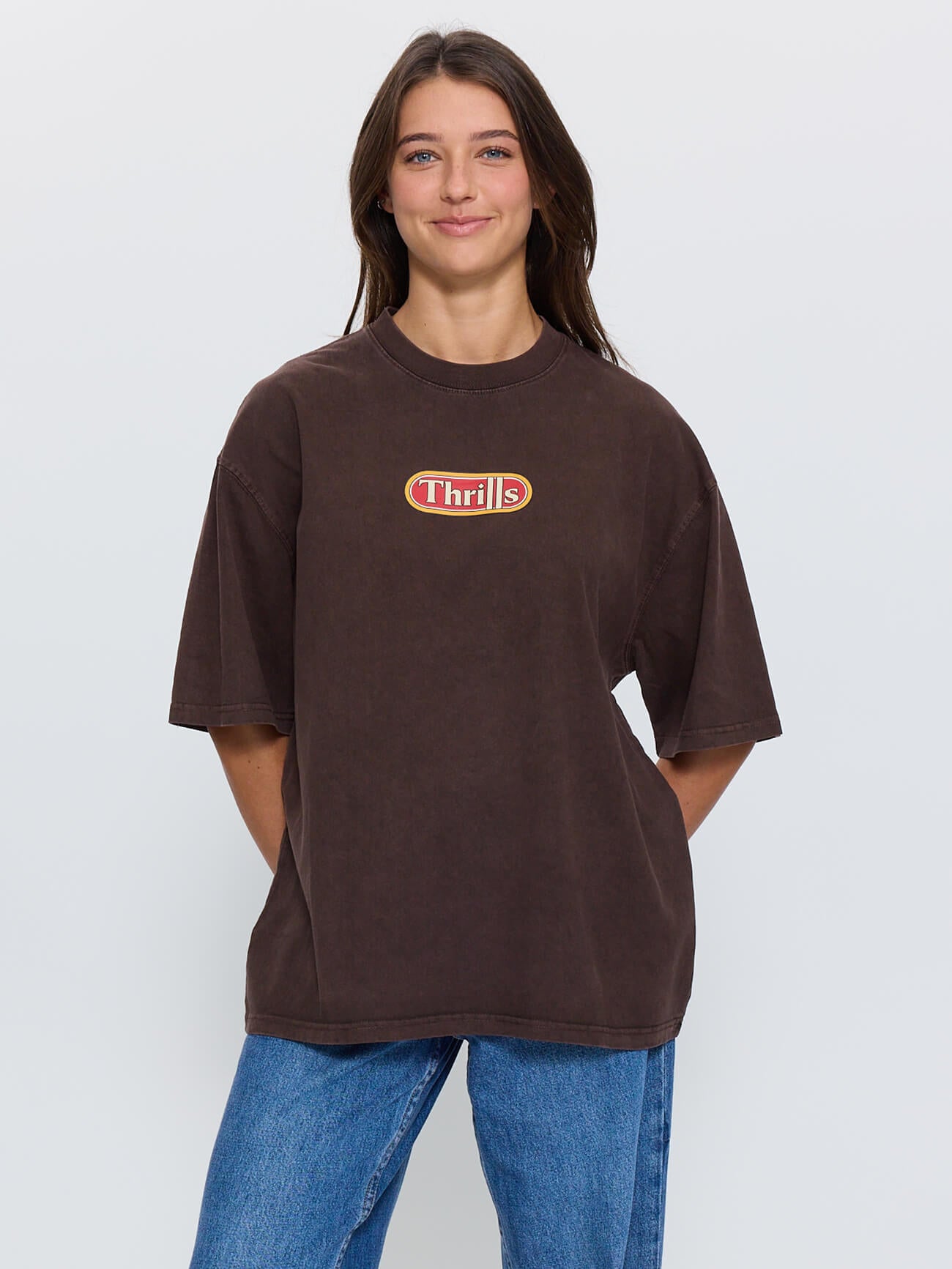 World Of Wonder Oversized Tee - Postal Brown 4
