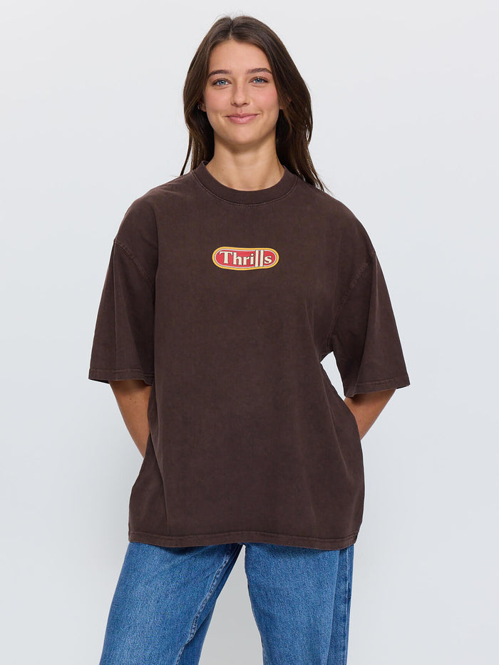 World Of Wonder Oversized Tee - Postal Brown 4