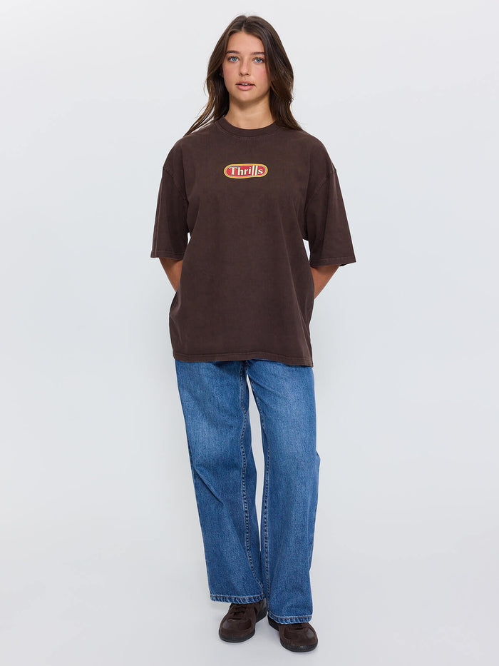 World Of Wonder Oversized Tee - Postal Brown 4