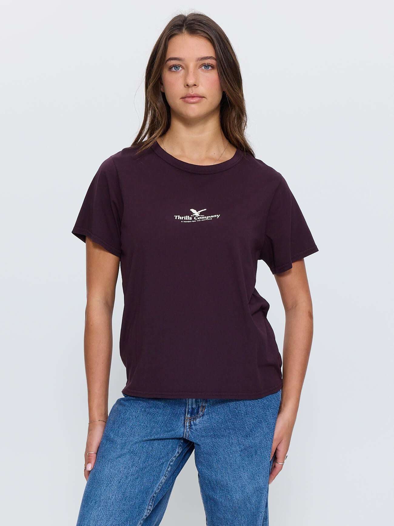Haven For The Reckless Relaxed Tee - Aubergine 4