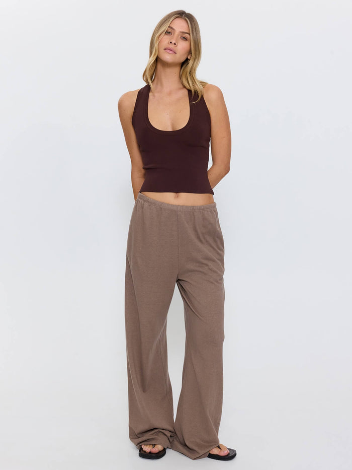 Astra V Neck Tank - Cocoa 4