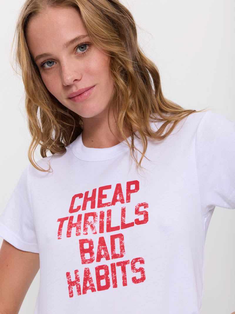 Poor Choices Boy Tee - White