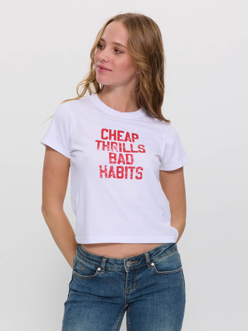 Poor Choices Boy Tee - White