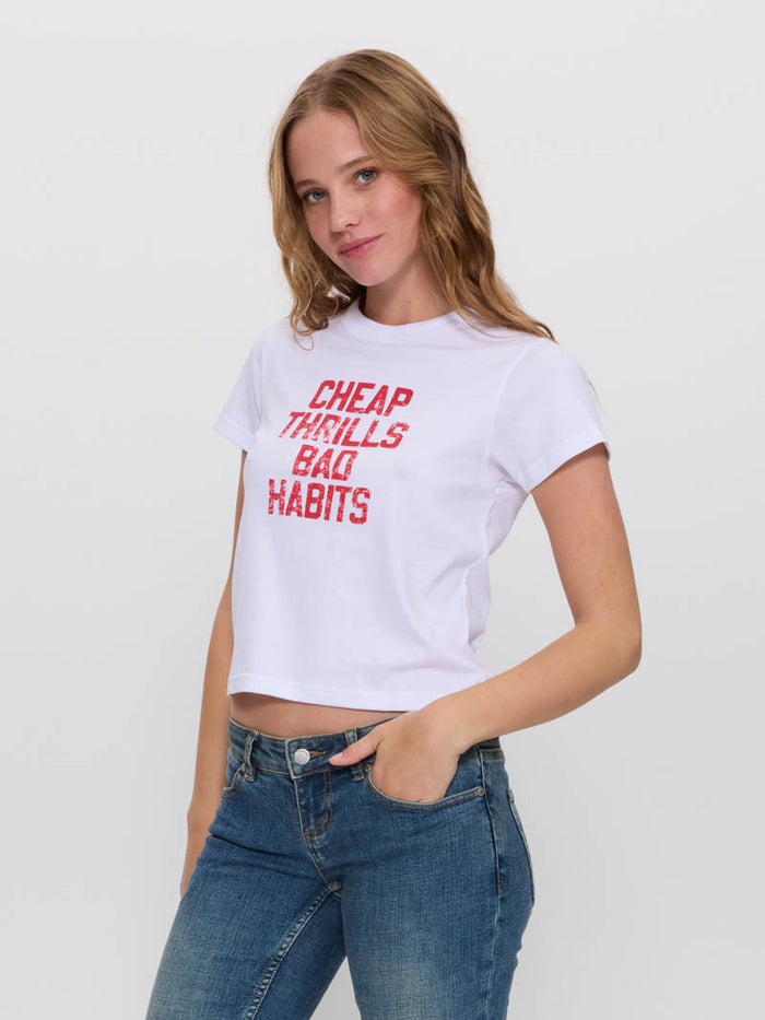 Poor Choices Boy Tee - White