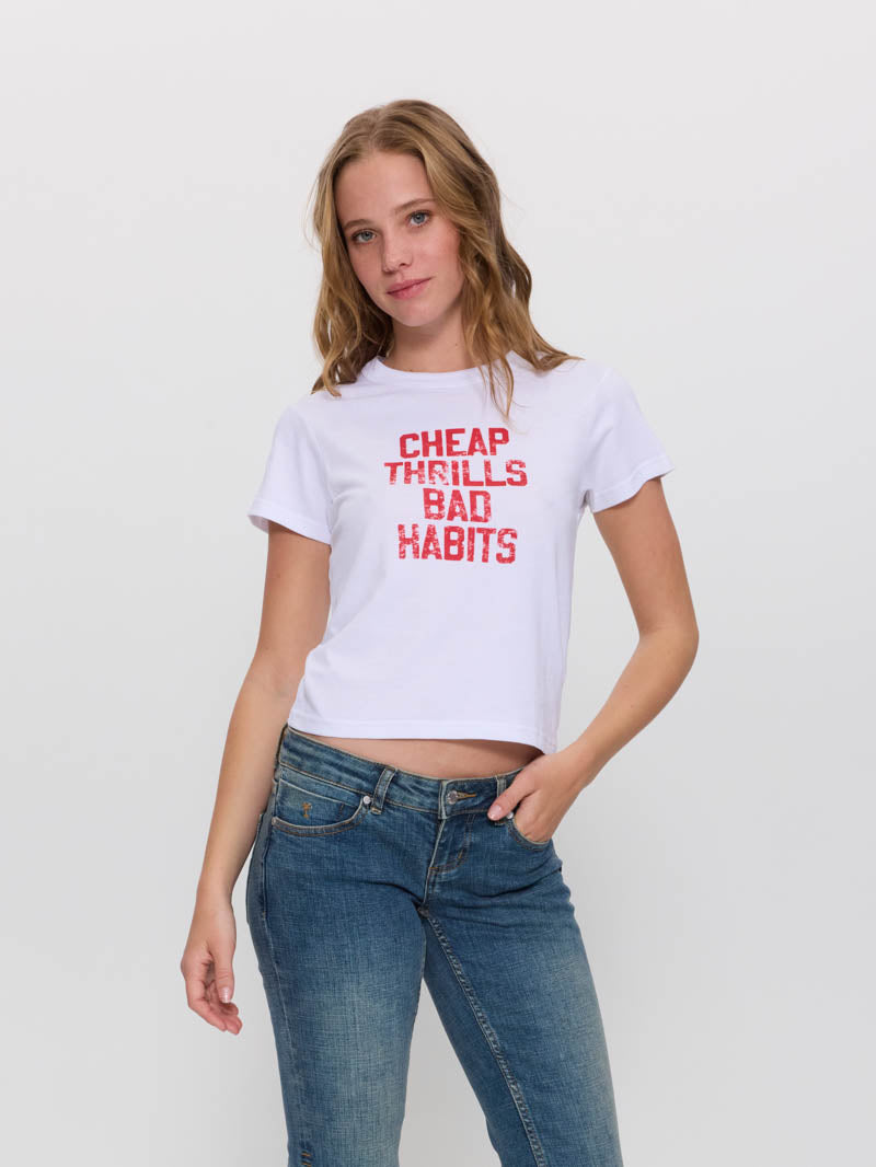 Poor Choices Boy Tee - White