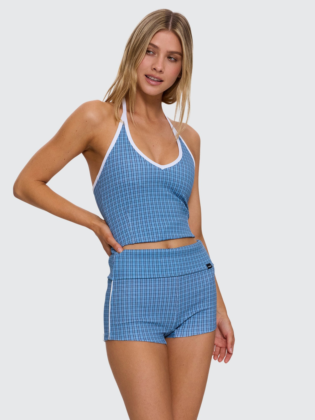Lost Cause Halter Tank - Vintage Blue 4