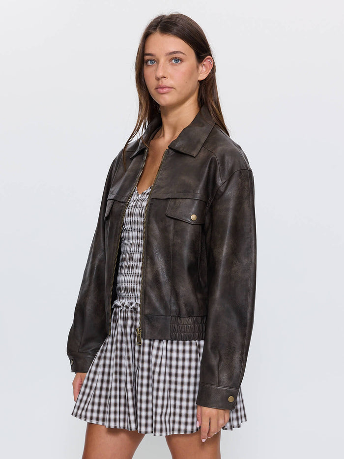 Davie Jacket - Washed Brown 4