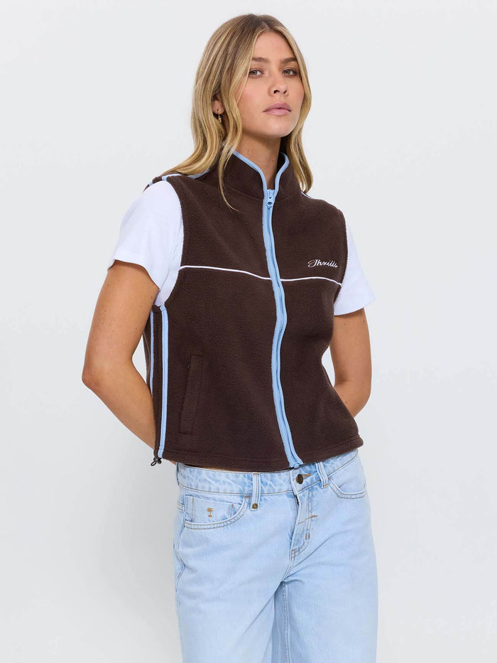 Obey Panelled Vest - Postal Brown 4