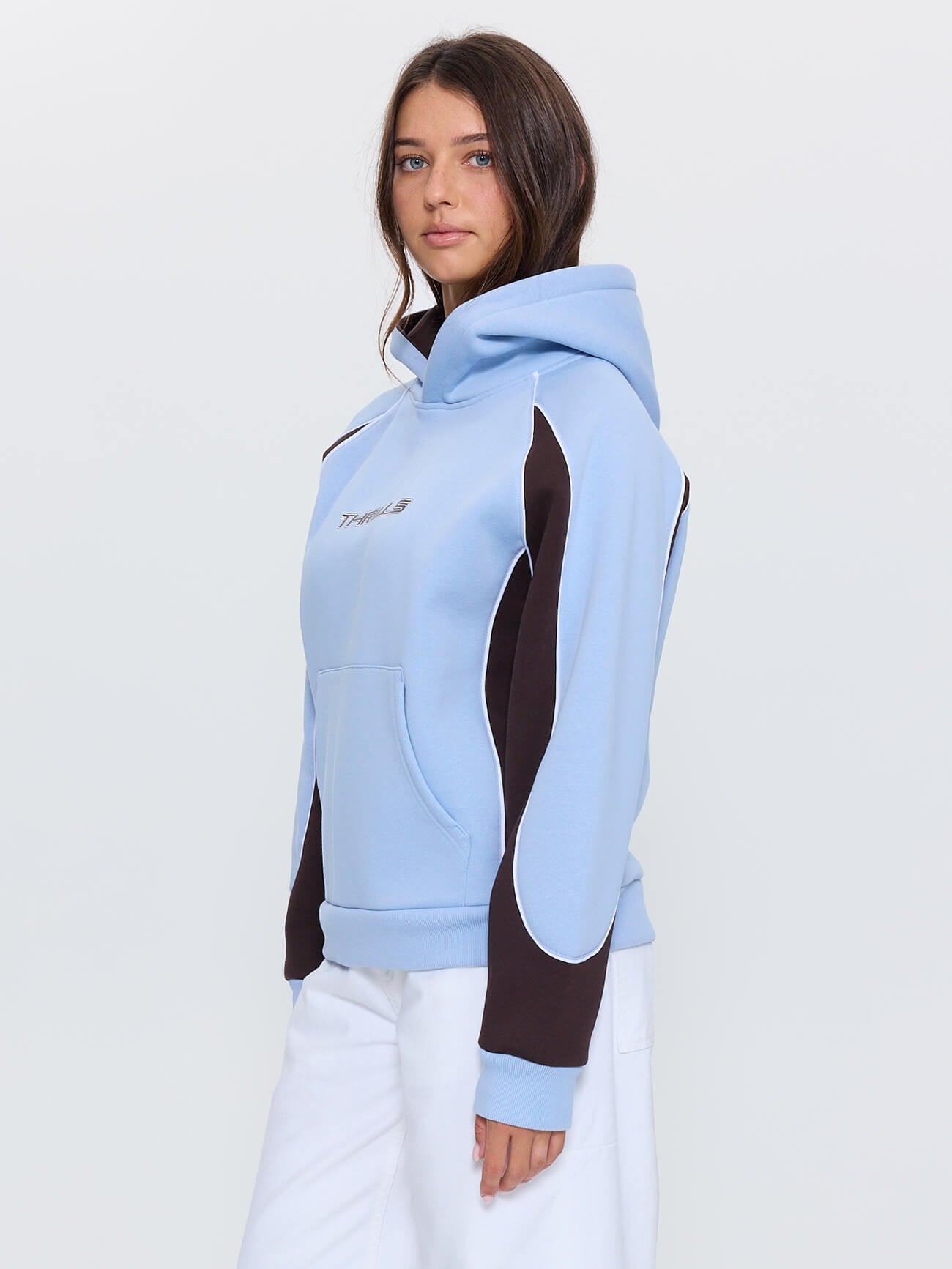 On Repeat Panelled Raglan Hood - Placid Blue 4