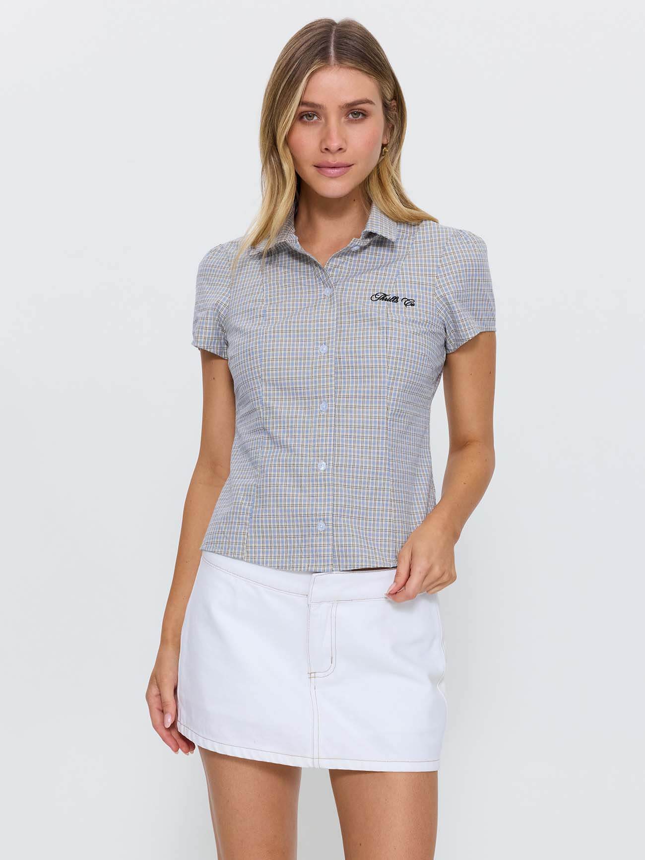 Sunday Check Shirt - Sky Blue 4