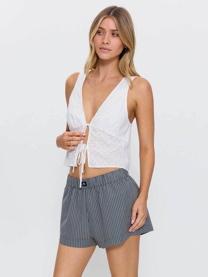 Saige Broderie Anglaise Top - White 4