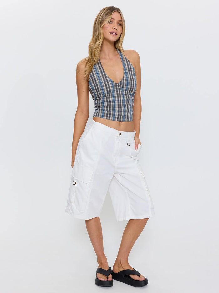 Lost Control Halter Top - Dusty Blue 4