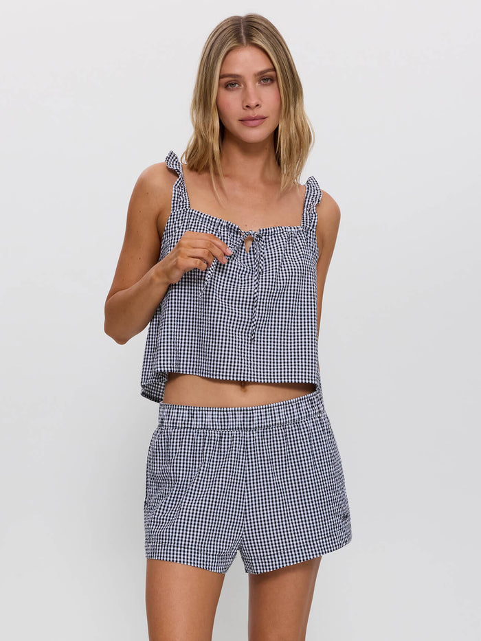 Checkmate Ocean Tie Top - Gingham 4