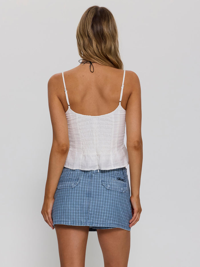 Harley Pleated Cami - White 4