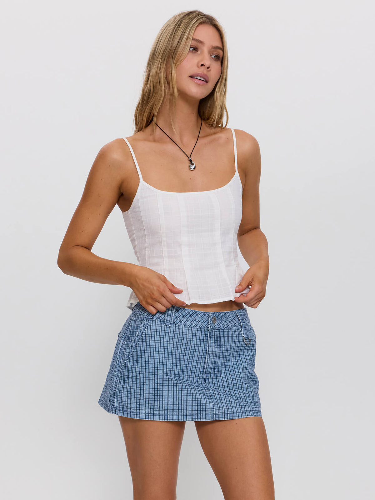 Harley Pleated Cami - White 4