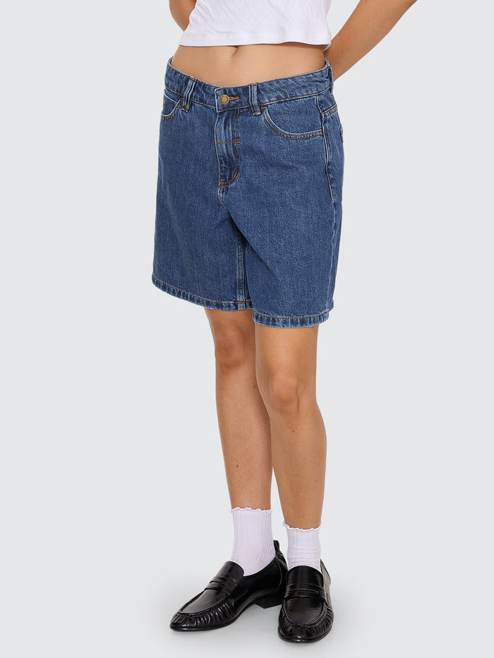 Billie Low Rise Baggy Short - Deep Vintage Blue