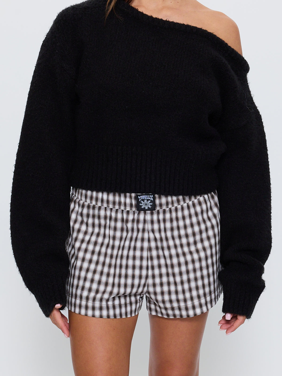 Stagger Check Short - Black