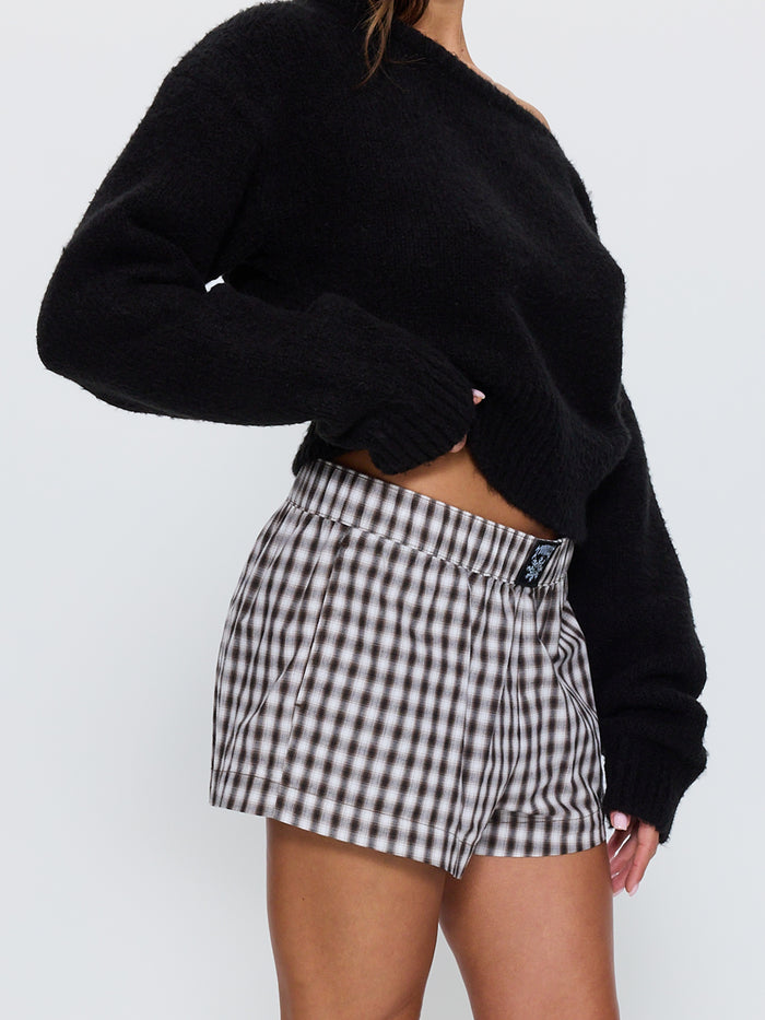 Stagger Check Short - Black