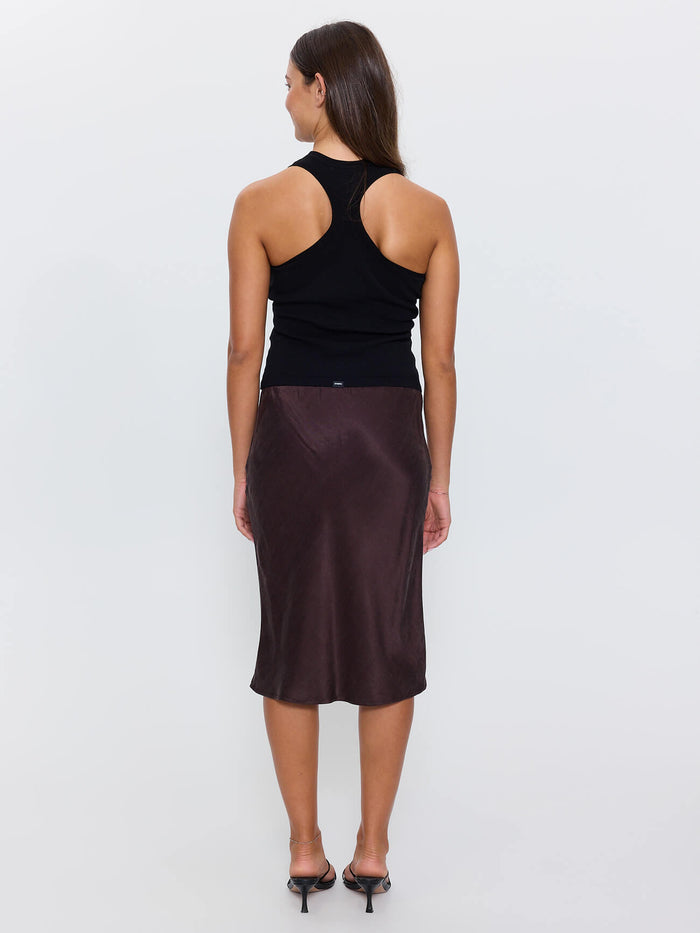 Adele Bias Midi Skirt - Postal Brown 4