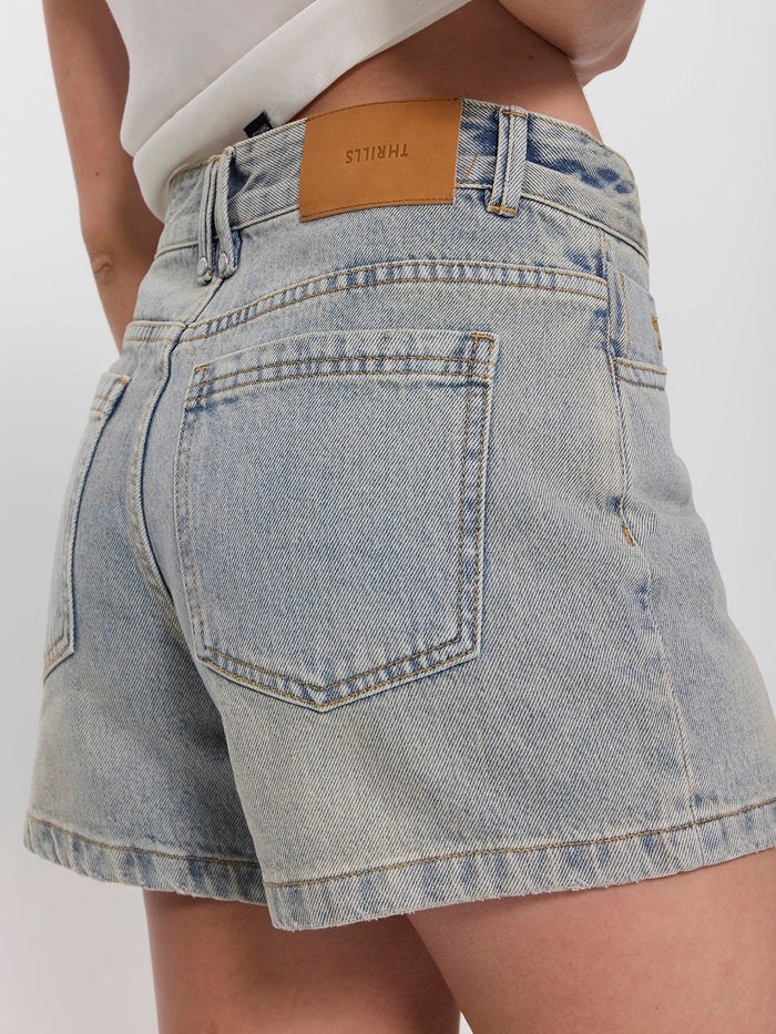 Cara Mid Rise Short - Light Granite Blue 4