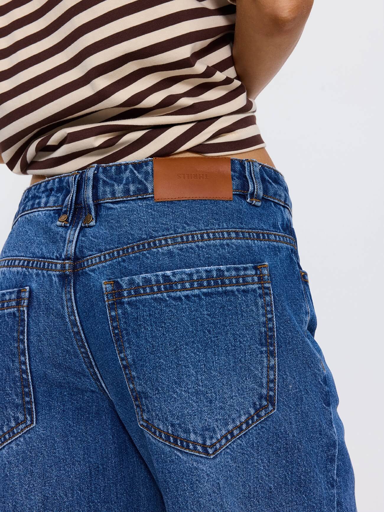 Hunter Low Rise Wide Jean - Darker Dust Blue 4