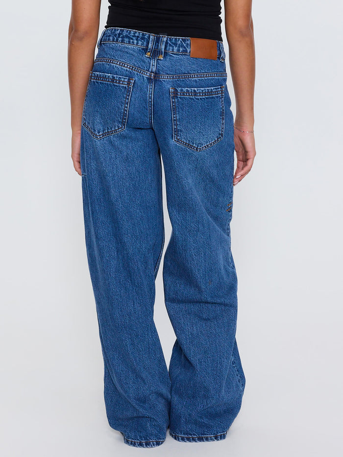 Hunter Low Rise Wide Jean - Darker Dust Blue 4