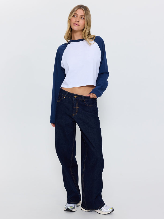 Billie Low Rise Baggy Jean - Raw Indigo