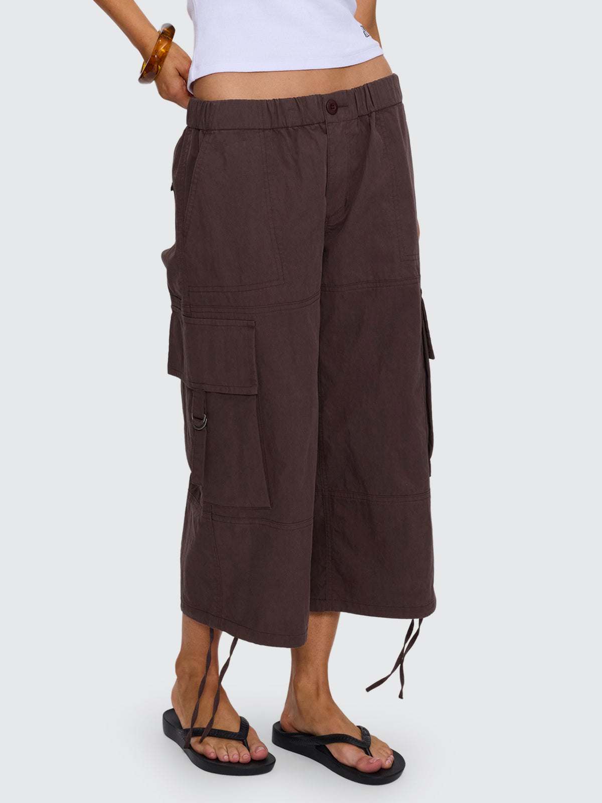 No Clue 3/4 Cargo Pant - Vintage Brown 4