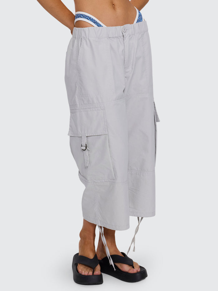 No Clue 3/4 Cargo Pant - Vapour Grey 4