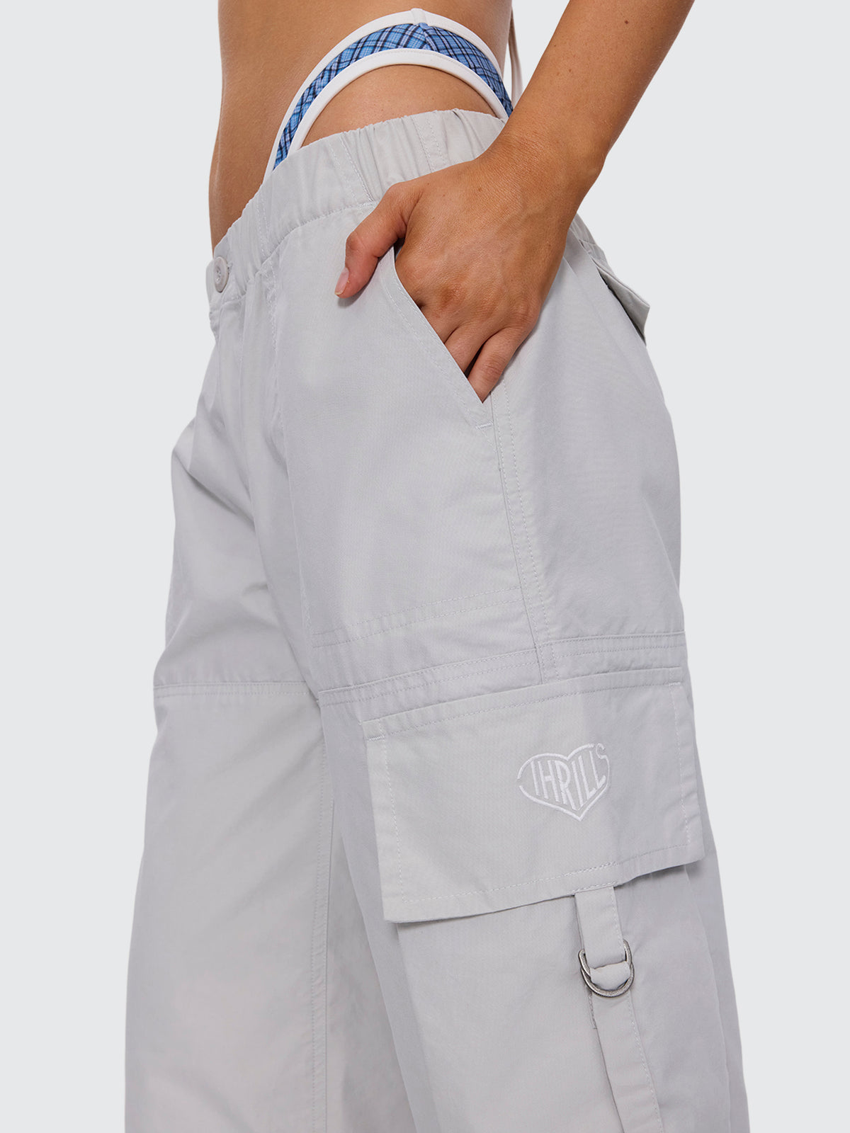 No Clue 3/4 Cargo Pant - Vapour Grey 4