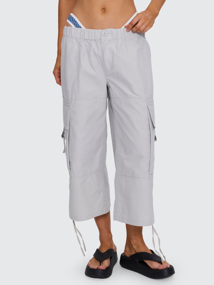 No Clue 3/4 Cargo Pant - Vapour Grey 4