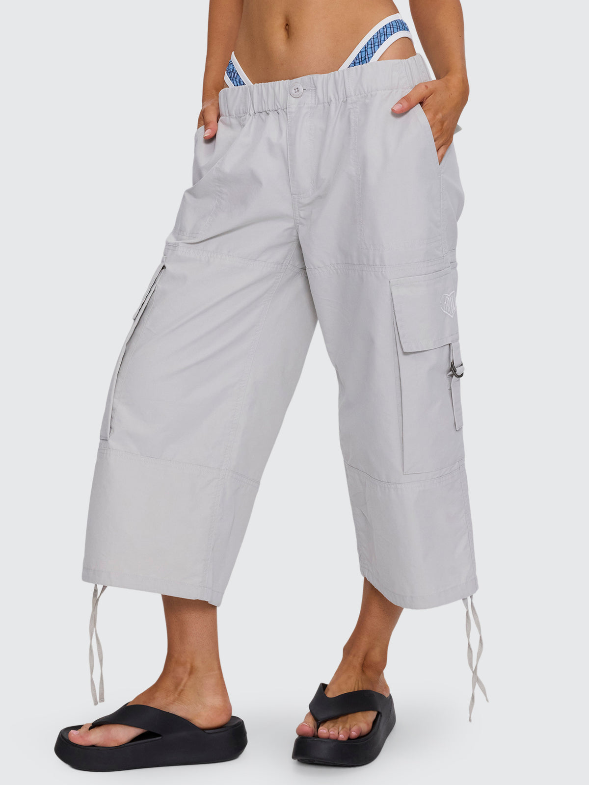 No Clue 3/4 Cargo Pant - Vapour Grey 4