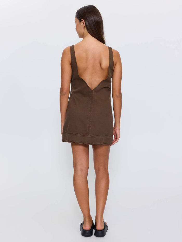 Luciana Denim Mini Dress - Cocoa 4