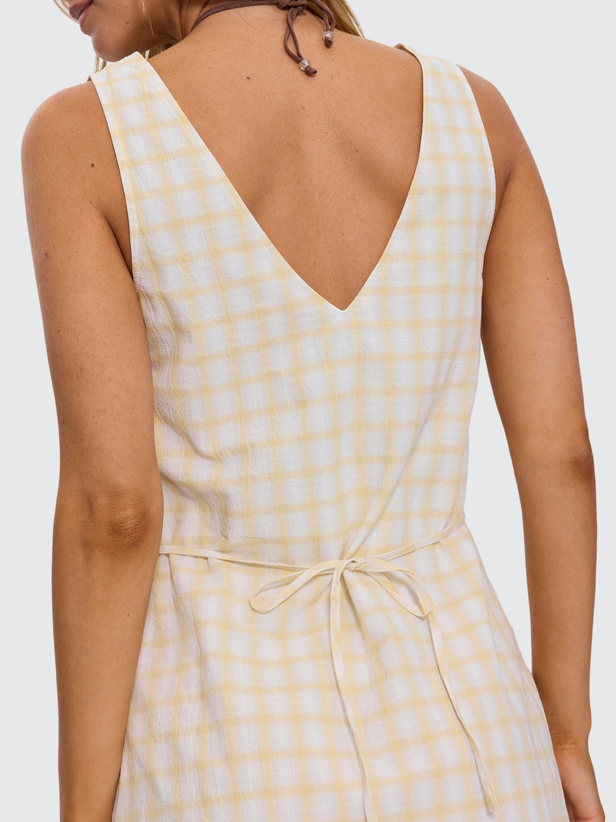 Mabel Check Mini Dress - Sunwash Check 4