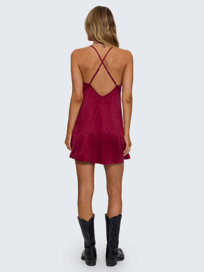 Etta Mini Slip Dress - Raspberry Wine 4