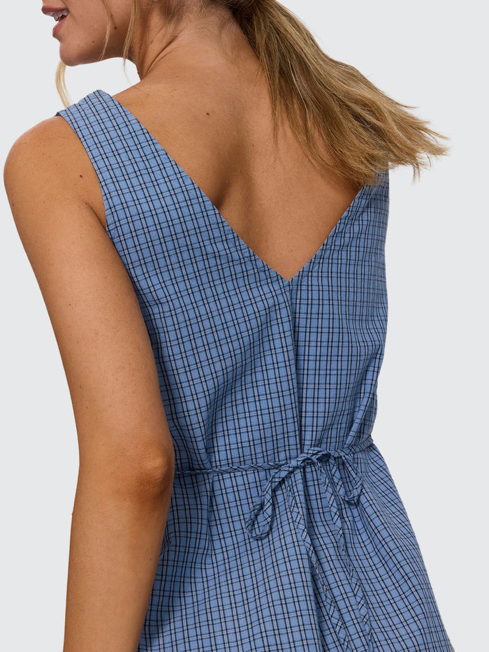 Lost Cause Mabel Check Mini Dress - Vintage Blue 4