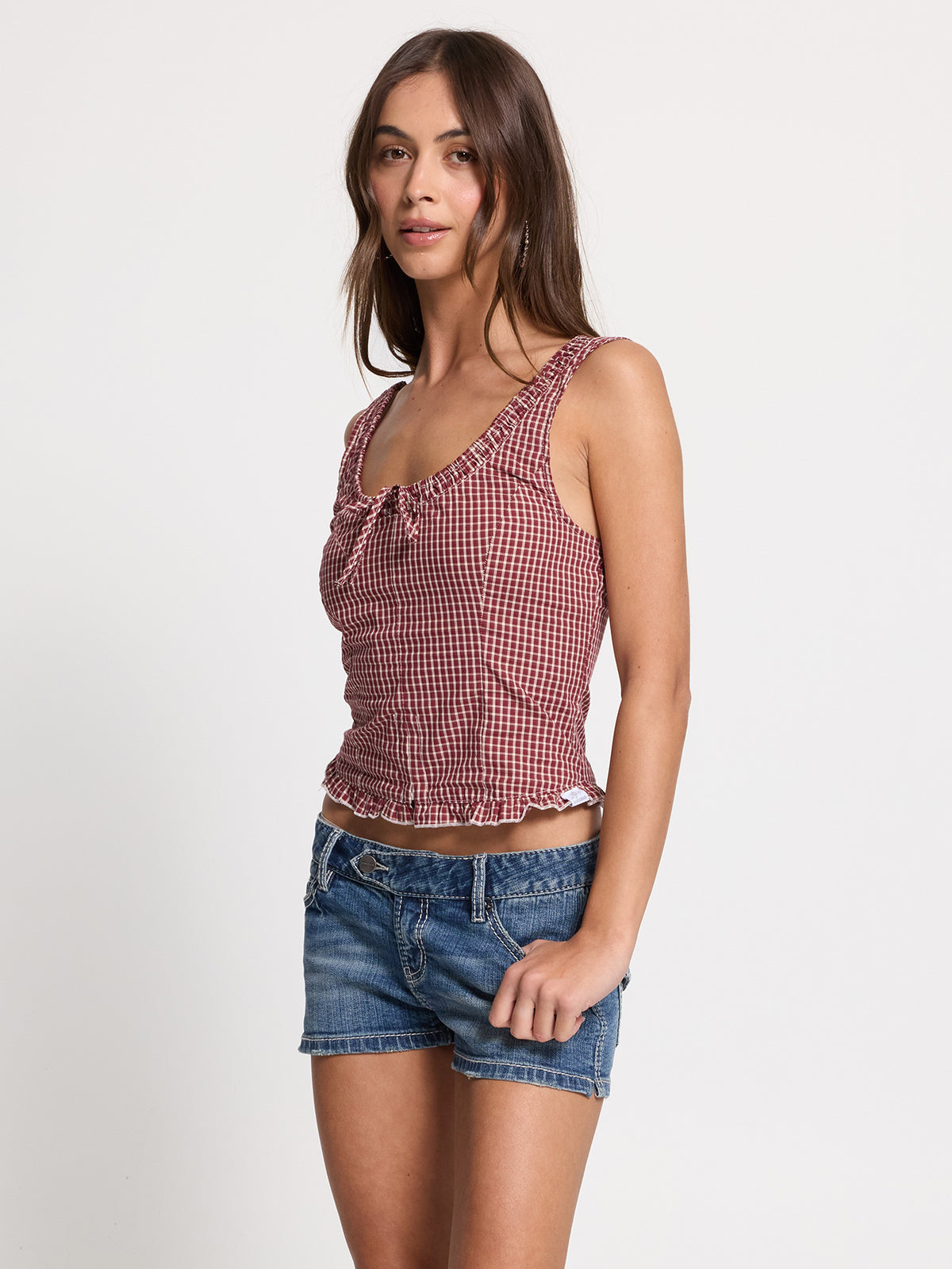 Clouded Bustier Top - Red 4