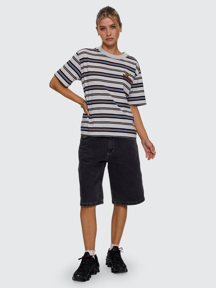 Rise And Shine Stripe Regular Fit Tee - Moonstruck