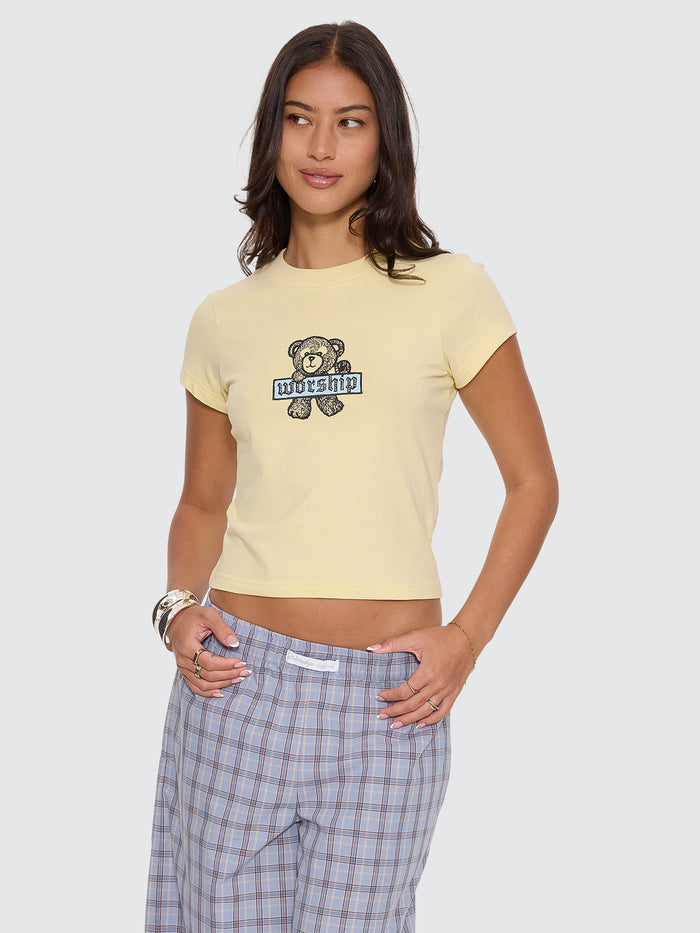 Try Harder Teeny Tee - Lemon Icing 4